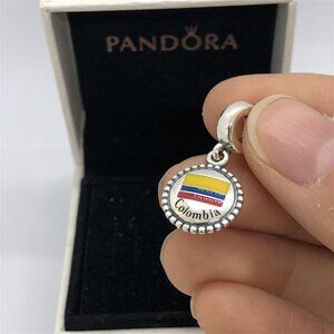 ✨🔥Pandora Colombia Colombian Flag Country Charm Sterling Silver Charm